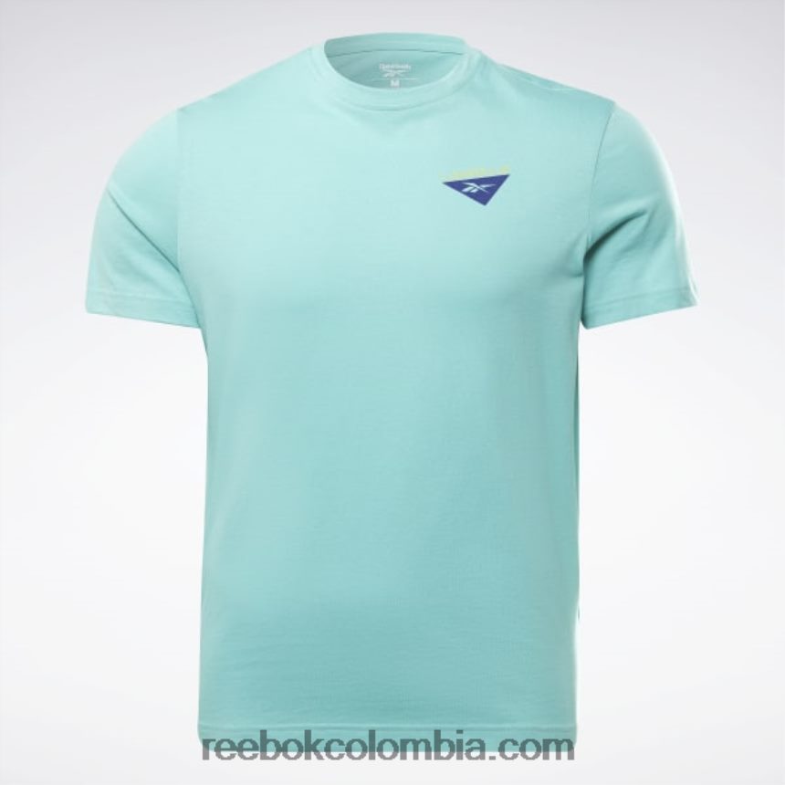 hombres verde azulado semi clásico les mills camiseta gráfica Reebok D260LP1313