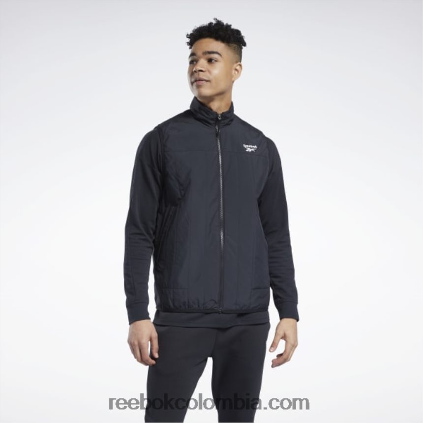 hombres negro chaleco acolchado ligero Reebok D260LP1174