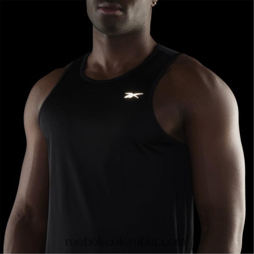 hombres negro Camiseta Speedwick para correr Reebok D260LP1168