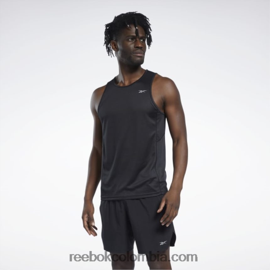 hombres negro Camiseta Speedwick para correr Reebok D260LP1359