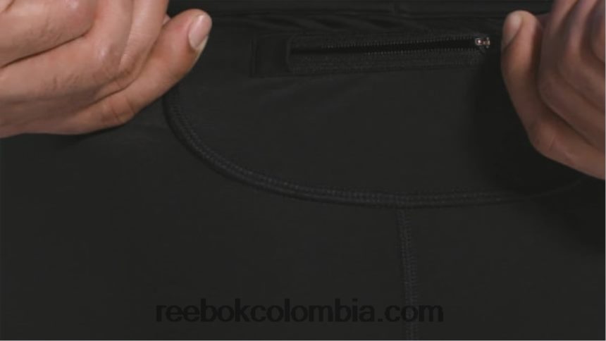 hombres negro mallas speedwick para correr Reebok D260LP1223