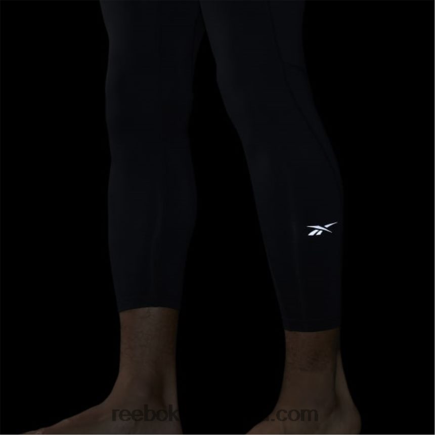 hombres negro mallas speedwick para correr Reebok D260LP1223