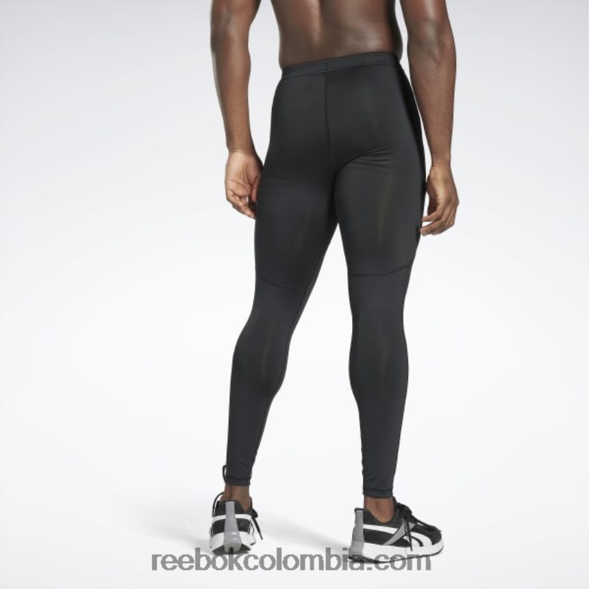 hombres negro mallas speedwick para correr Reebok D260LP1345