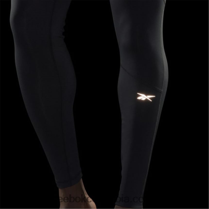 hombres negro mallas speedwick para correr Reebok D260LP1345