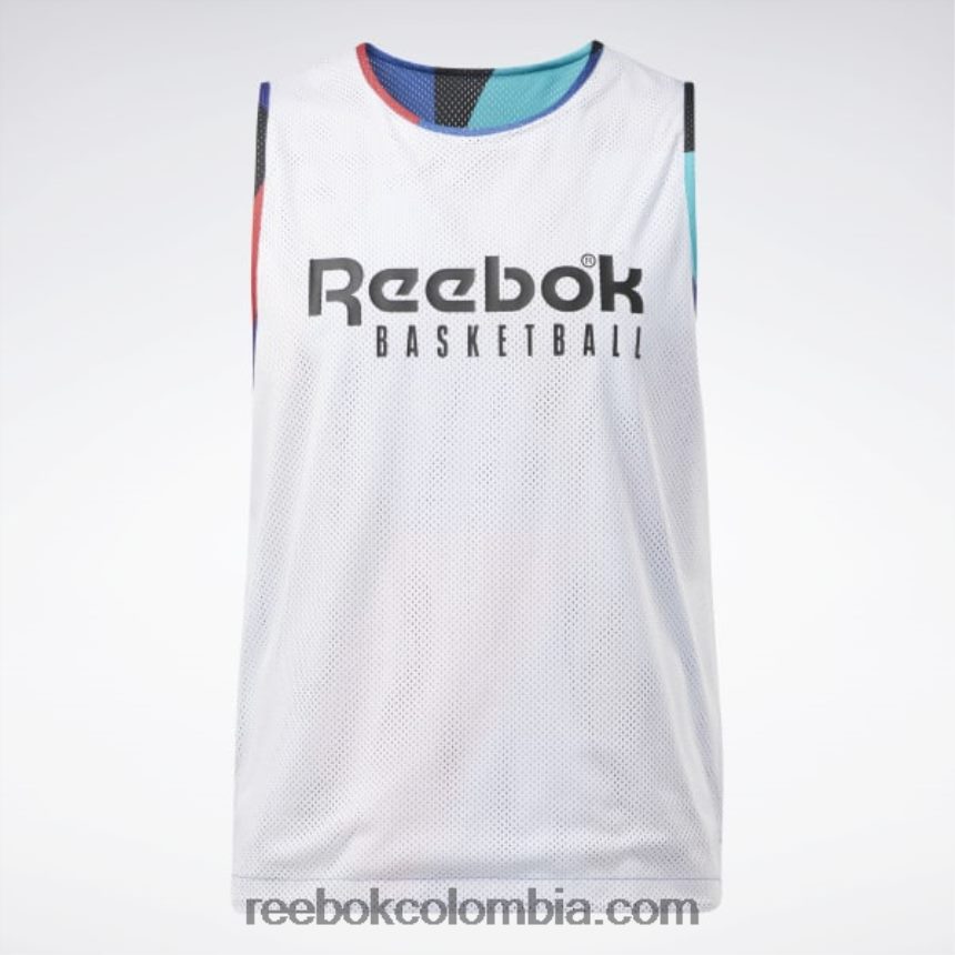 hombres vector azul camiseta de malla reversible de la liga de la ciudad Reebok D260LP1310