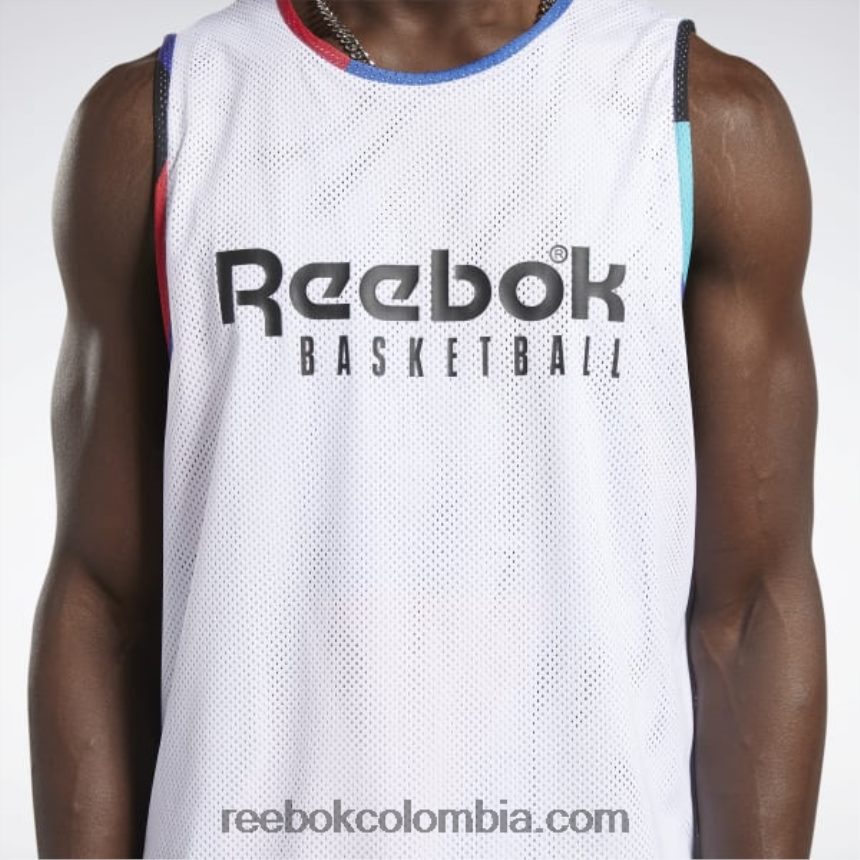 hombres vector azul camiseta de malla reversible de la liga de la ciudad Reebok D260LP1310