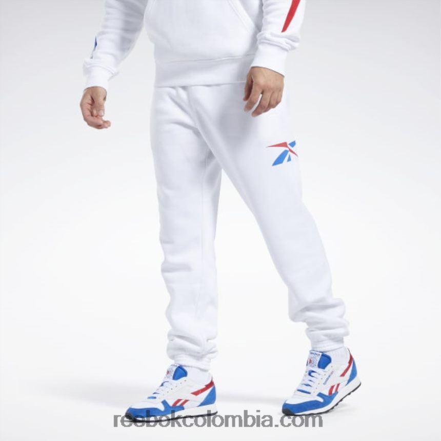 hombres blanco joggers de lana de vector de adn de baloncesto Reebok D260LP1134