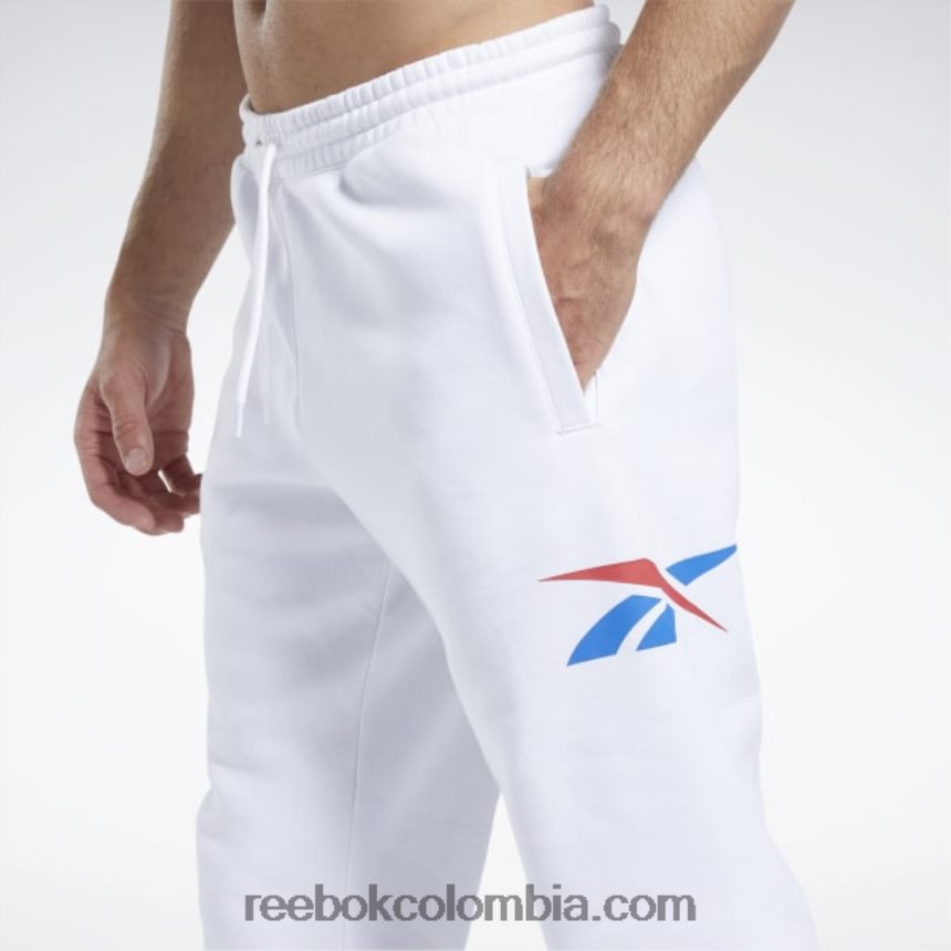 hombres blanco joggers de lana de vector de adn de baloncesto Reebok D260LP1134