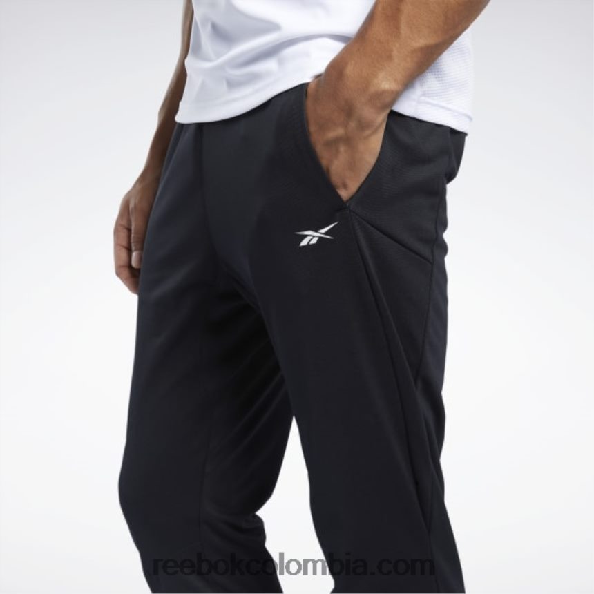 hombres negro pantalón de chándal listo para entrenar Reebok D260LP1110