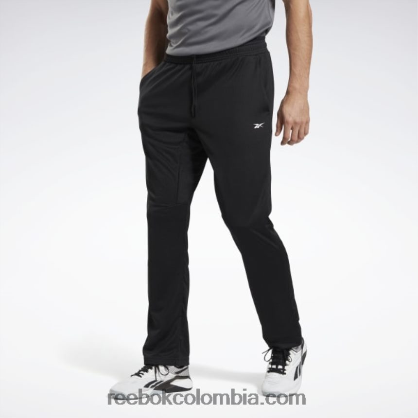 hombres negro pantalones listos para entrenar Reebok D260LP1357