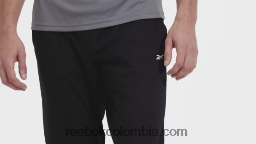 hombres negro pantalones listos para entrenar Reebok D260LP1357