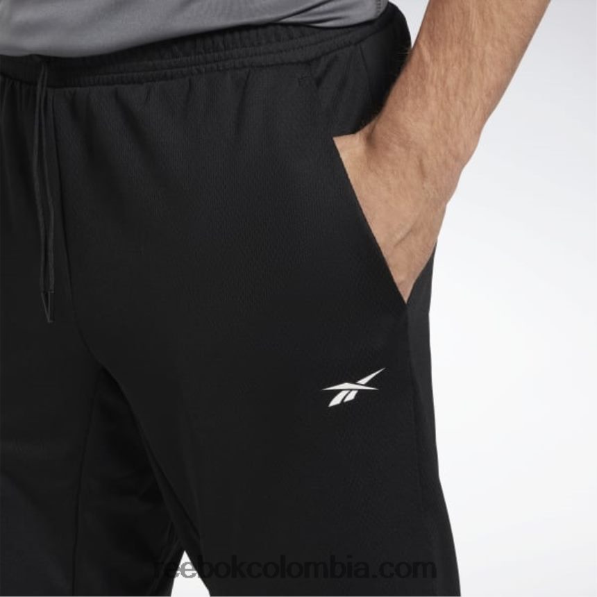 hombres negro pantalones listos para entrenar Reebok D260LP1357