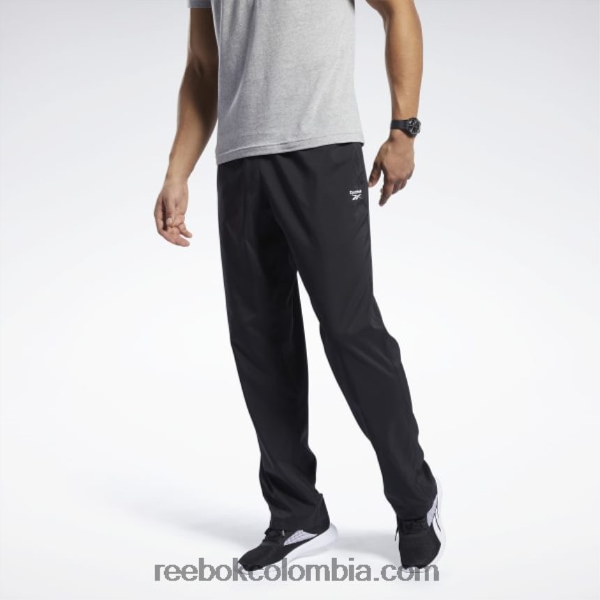 hombres negro pantalones sin forro tejidos esenciales de entrenamiento Reebok D260LP1065