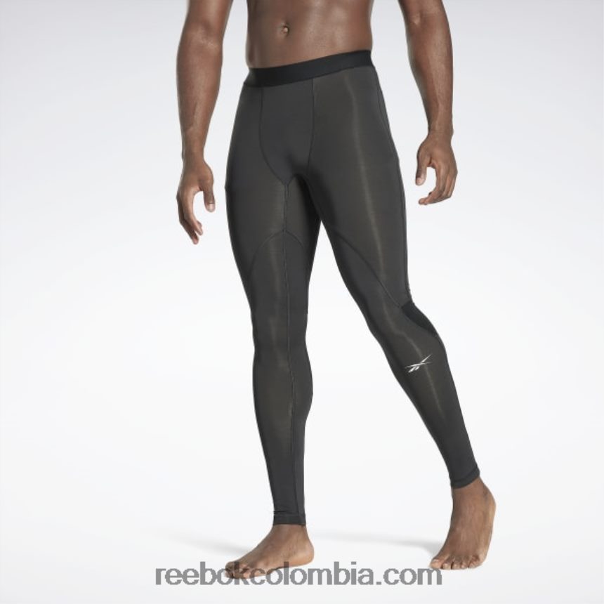 hombres noche negra medias de compresión listas para entrenar Reebok D260LP1187