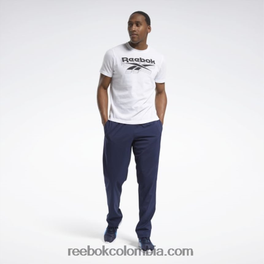 hombres vector de la marina pantalones sin forro tejidos esenciales de entrenamiento Reebok D260LP1093