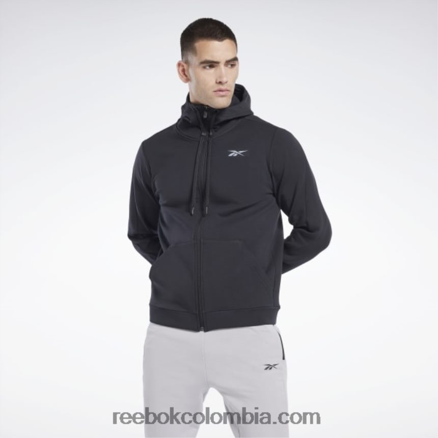 hombres negro sudadera con cremallera dreamblend Reebok D260LP1255