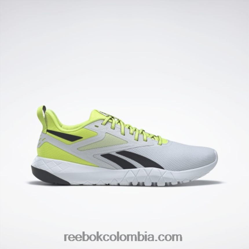 hombres amarillo ácido solar/gris frío/núcleo negro zapatillas de entrenamiento flexagon force 4 hombre Reebok D260LP1164