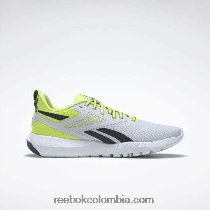 hombres amarillo ácido solar/gris frío/núcleo negro zapatillas de entrenamiento flexagon force 4 hombre Reebok D260LP1164