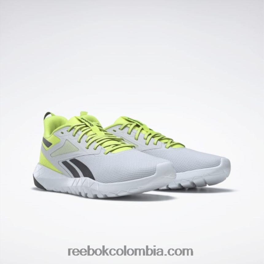 hombres amarillo ácido solar/gris frío/núcleo negro zapatillas de entrenamiento flexagon force 4 hombre Reebok D260LP1164