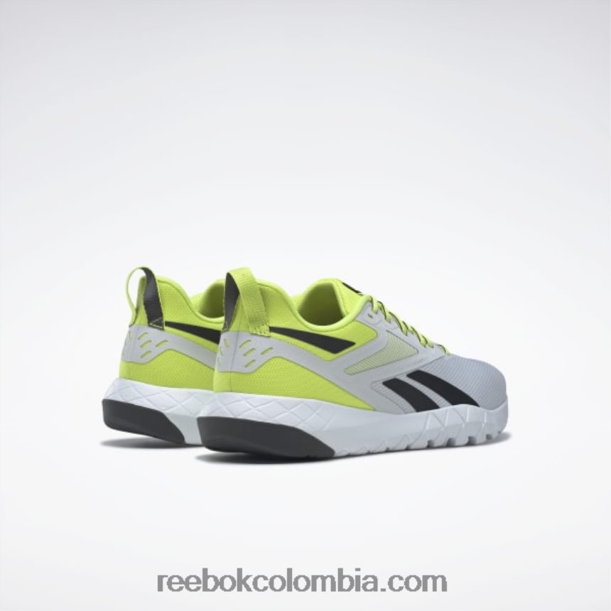 hombres amarillo ácido solar/gris frío/núcleo negro zapatillas de entrenamiento flexagon force 4 hombre Reebok D260LP1164