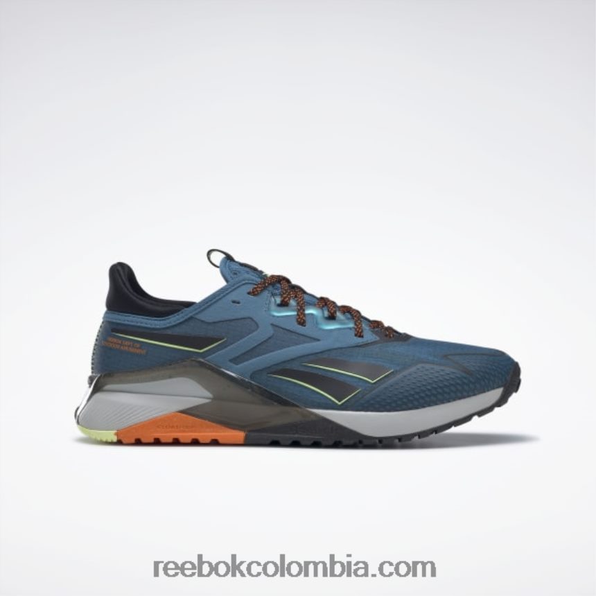 hombres azul acero s23-r/núcleo negro/naranja aplastante s23-r zapatillas de entrenamiento nano x2 tr adventure hombre Reebok D260LP1309