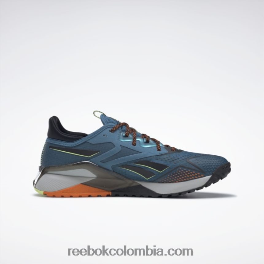 hombres azul acero s23-r/núcleo negro/naranja aplastante s23-r zapatillas de entrenamiento nano x2 tr adventure hombre Reebok D260LP1309