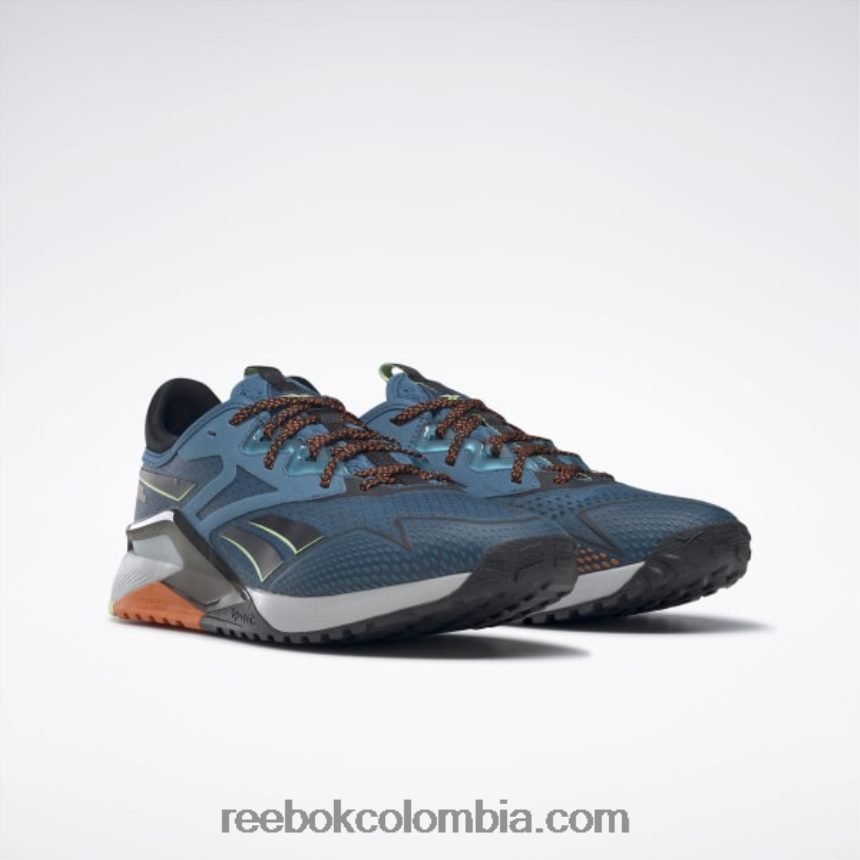 hombres azul acero s23-r/núcleo negro/naranja aplastante s23-r zapatillas de entrenamiento nano x2 tr adventure hombre Reebok D260LP1309