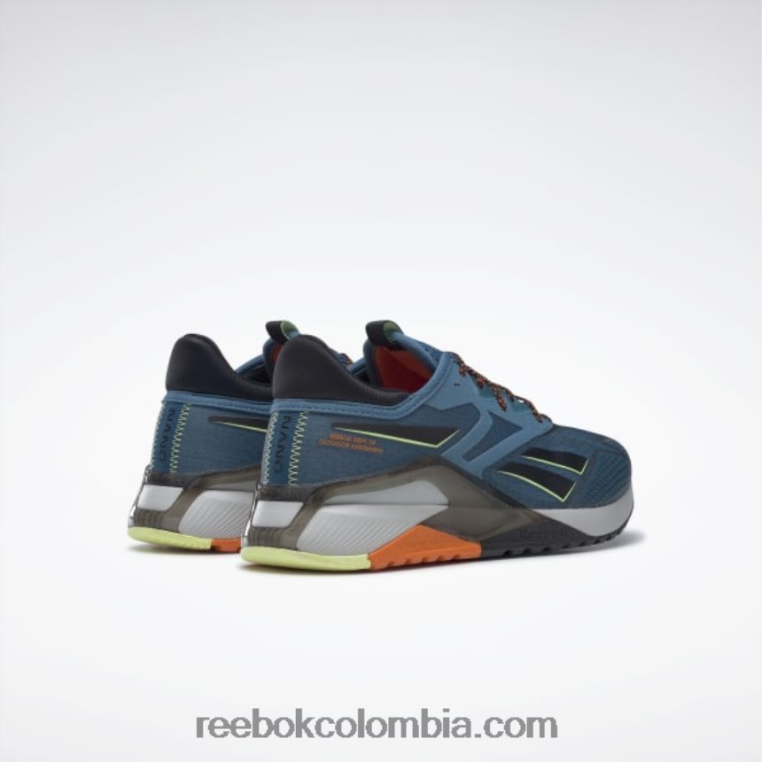 hombres azul acero s23-r/núcleo negro/naranja aplastante s23-r zapatillas de entrenamiento nano x2 tr adventure hombre Reebok D260LP1309