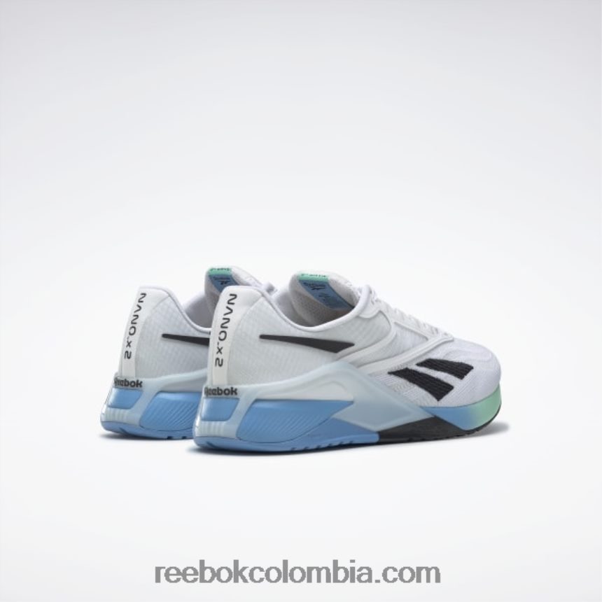 hombres blanco ftwr/azul esencial/menta indirecta zapatillas de entrenamiento nano x2 para hombre Reebok D260LP1060