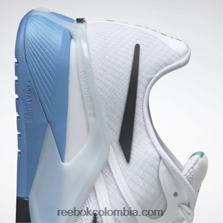 hombres blanco ftwr/azul esencial/menta indirecta zapatillas de entrenamiento nano x2 para hombre Reebok D260LP1060