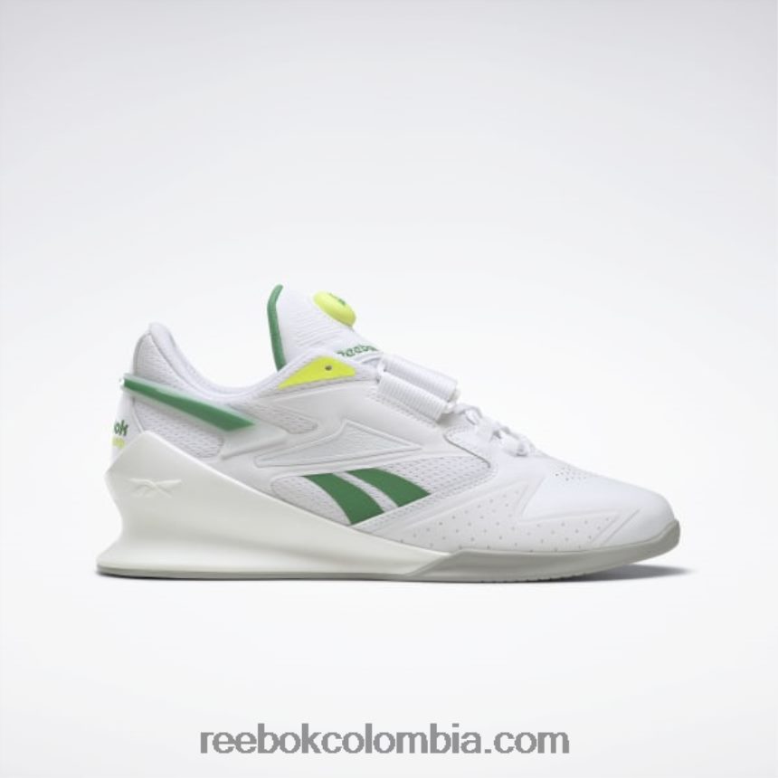 hombres blanco ftwr/verde glen/amarillo ácido solar zapatos de levantamiento de pesas para hombre legacy lifter iii Reebok D260LP1085