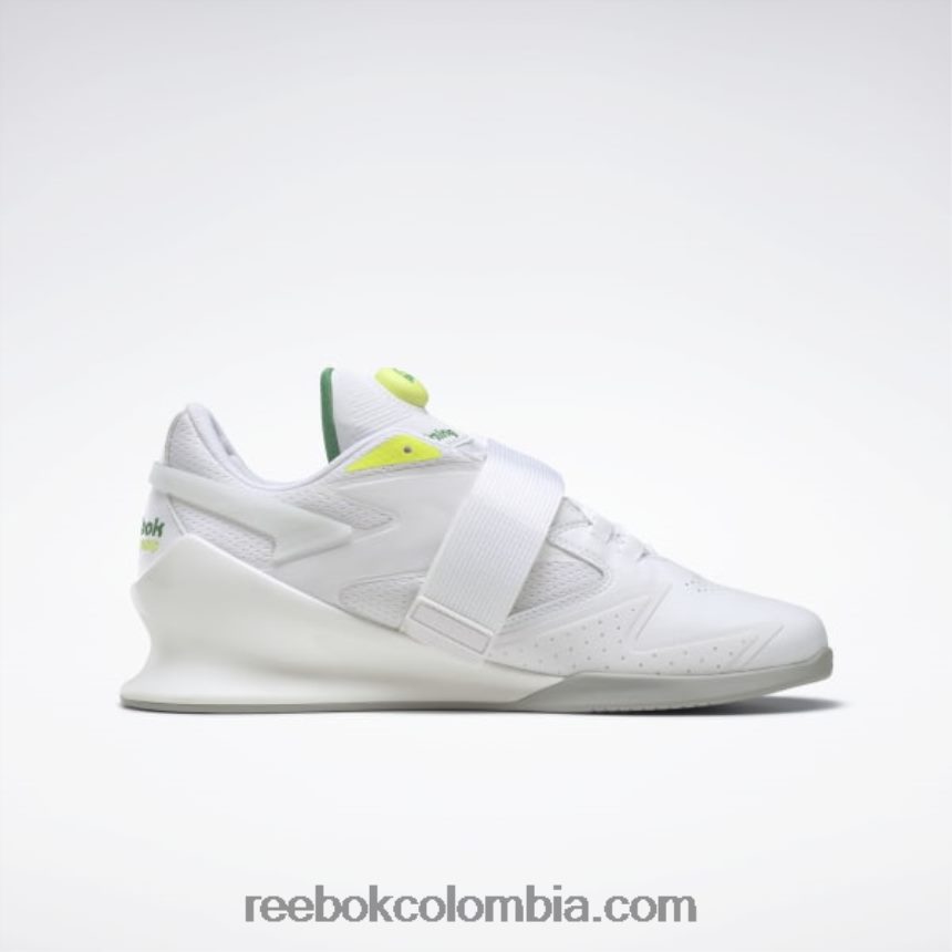 hombres blanco ftwr/verde glen/amarillo ácido solar zapatos de levantamiento de pesas para hombre legacy lifter iii Reebok D260LP1085