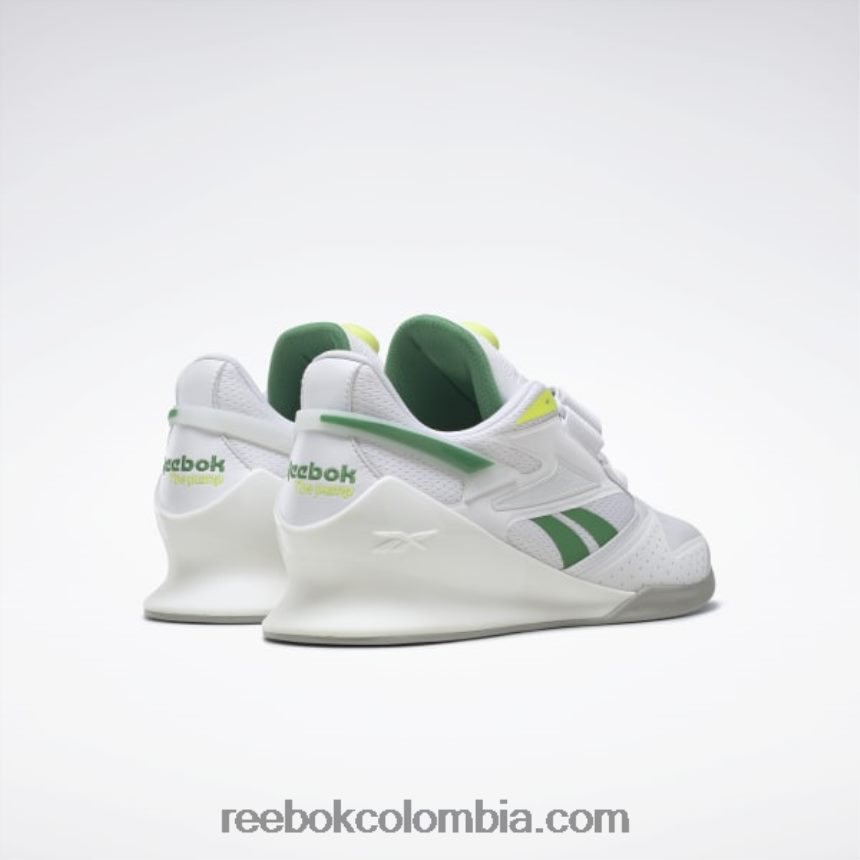 hombres blanco ftwr/verde glen/amarillo ácido solar zapatos de levantamiento de pesas para hombre legacy lifter iii Reebok D260LP1085