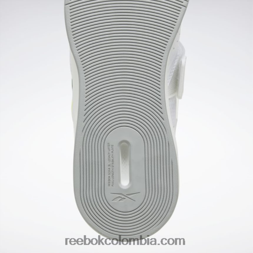 hombres blanco ftwr/verde glen/amarillo ácido solar zapatos de levantamiento de pesas para hombre legacy lifter iii Reebok D260LP1085
