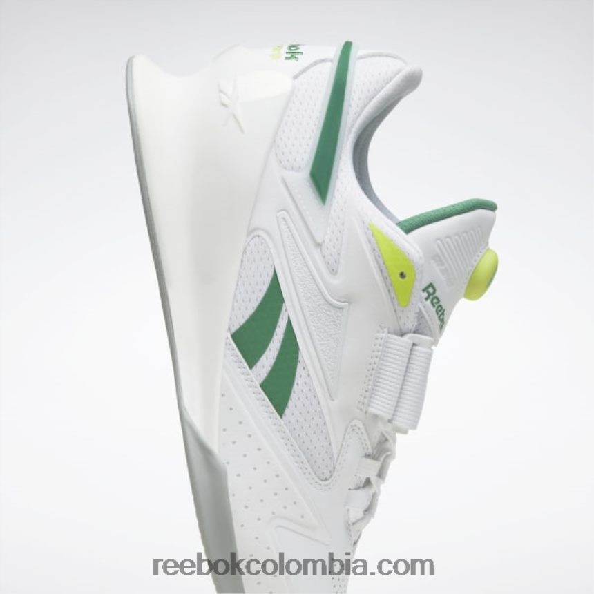 hombres blanco ftwr/verde glen/amarillo ácido solar zapatos de levantamiento de pesas para hombre legacy lifter iii Reebok D260LP1085
