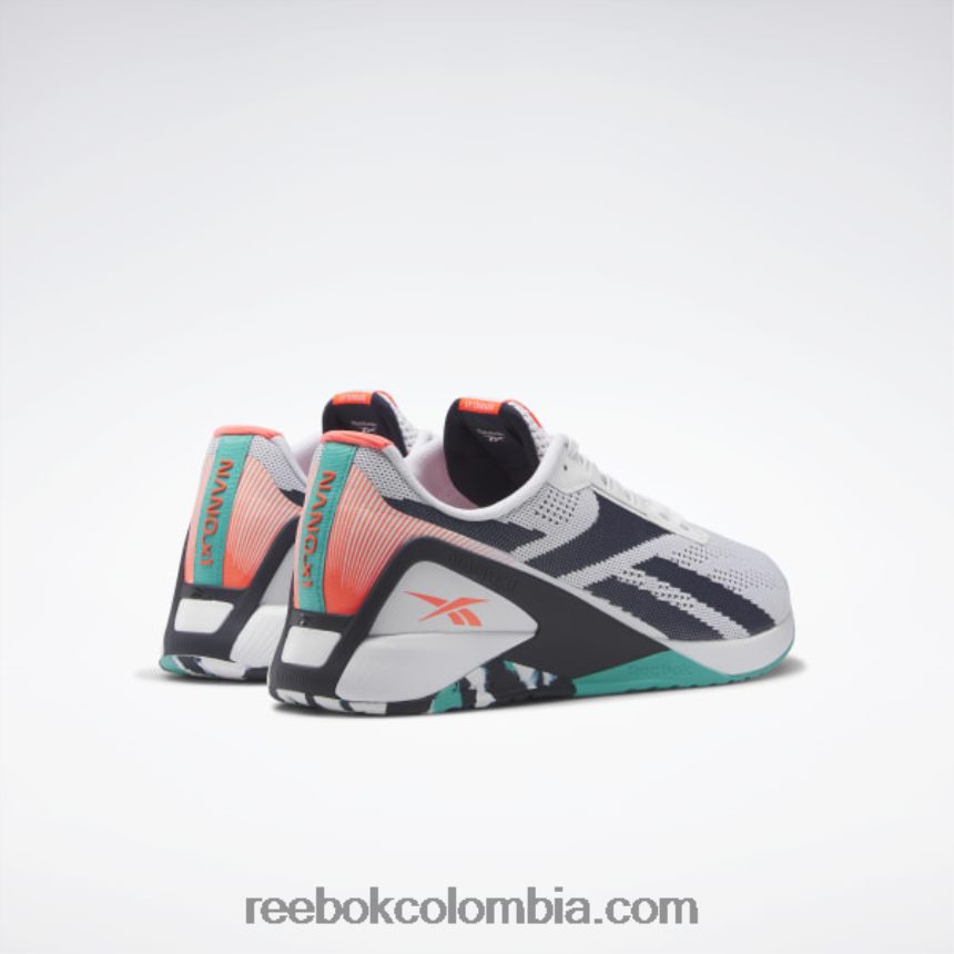 hombres ftwr blanco/azul marino vectorial/verde azulado clásico zapatillas de entrenamiento nano x1 para hombre Reebok D260LP1042