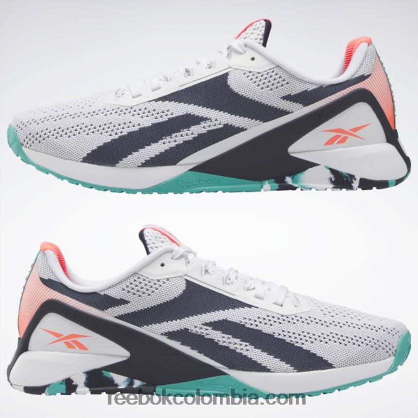 hombres ftwr blanco/azul marino vectorial/verde azulado clásico zapatillas de entrenamiento nano x1 para hombre Reebok D260LP1042