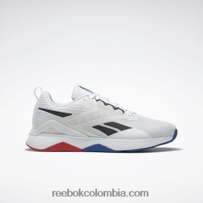 hombres ftwr blanco/gris frío 6/núcleo negro zapatillas de entrenamiento nanoflex tr 2.0 hombre Reebok D260LP1139