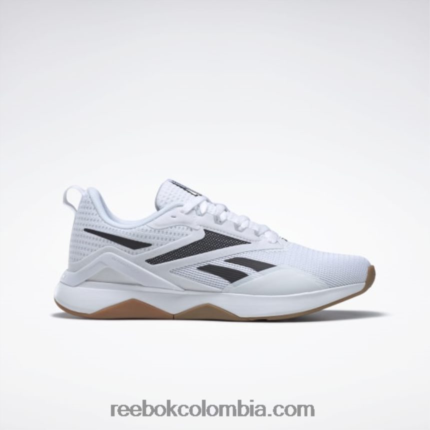 hombres ftwr blanco/núcleo negro/reebok goma de mascar-03 zapatillas de entrenamiento nanoflex tr 2.0 hombre Reebok D260LP1103