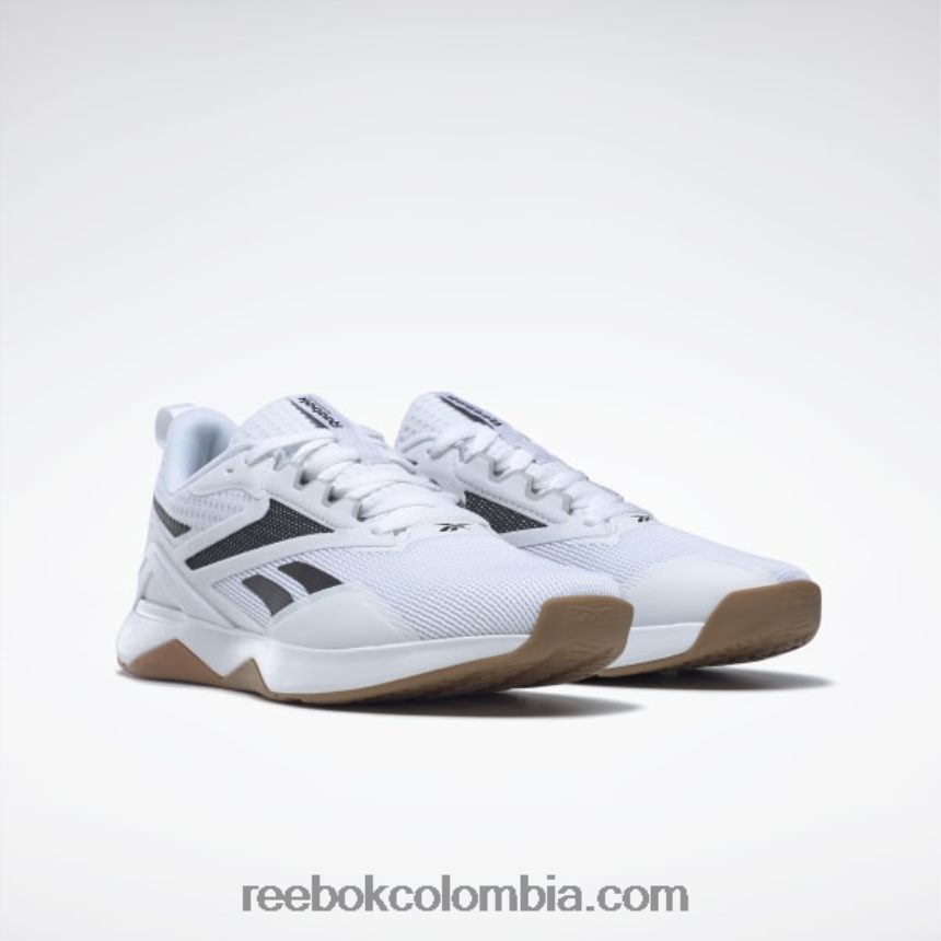 hombres ftwr blanco/núcleo negro/reebok goma de mascar-03 zapatillas de entrenamiento nanoflex tr 2.0 hombre Reebok D260LP1103