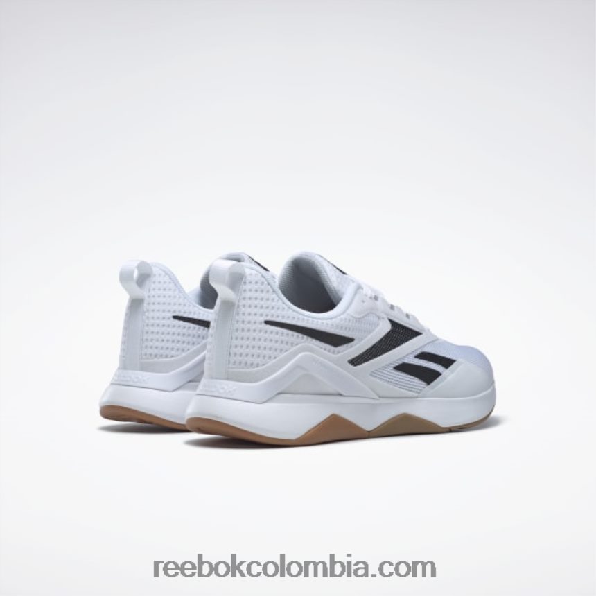 hombres ftwr blanco/núcleo negro/reebok goma de mascar-03 zapatillas de entrenamiento nanoflex tr 2.0 hombre Reebok D260LP1103