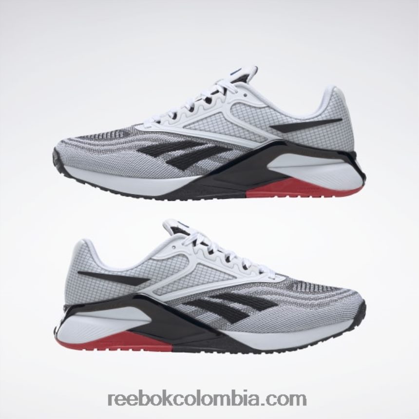 hombres ftwr blanco/núcleo negro/vector rojo zapatillas de entrenamiento nano x2 para hombre Reebok D260LP1099