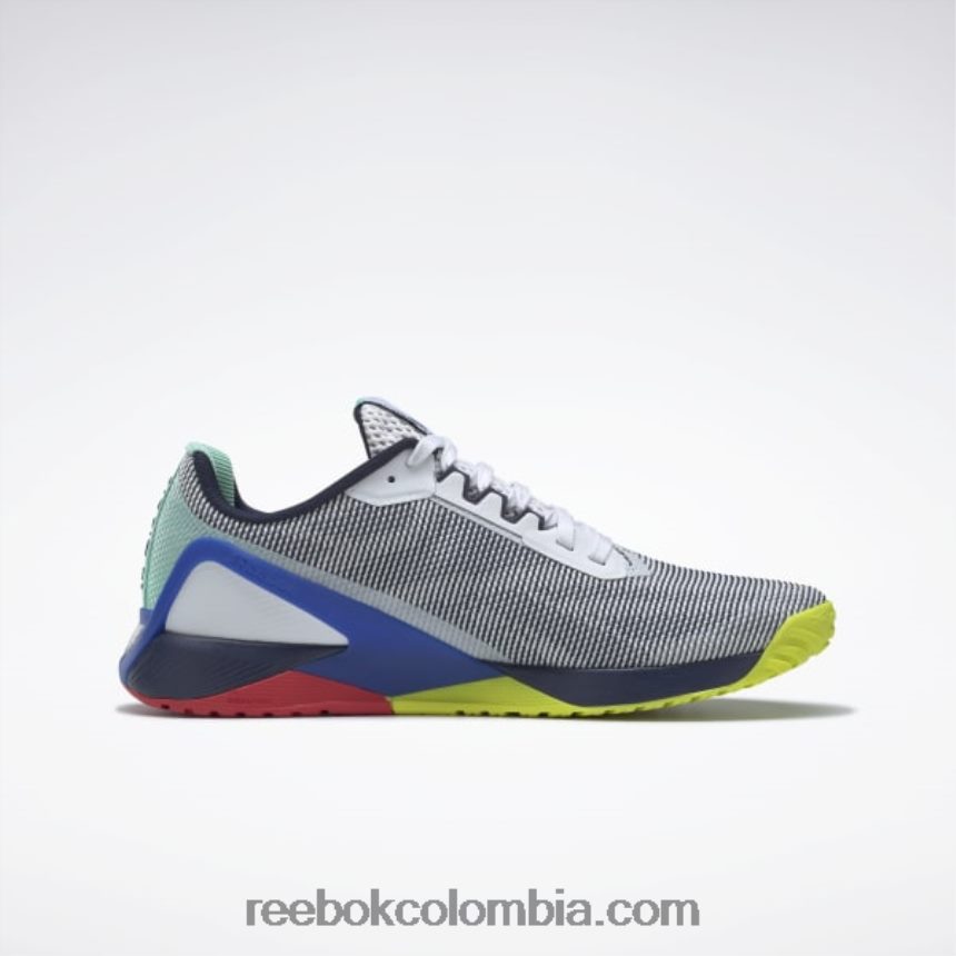 hombres ftwr blanco/vector azul marino/azul cancha zapatillas de entrenamiento de hombre nano x1 grit Reebok D260LP1087