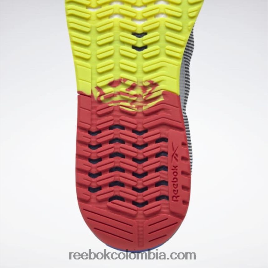 hombres ftwr blanco/vector azul marino/azul cancha zapatillas de entrenamiento de hombre nano x1 grit Reebok D260LP1087