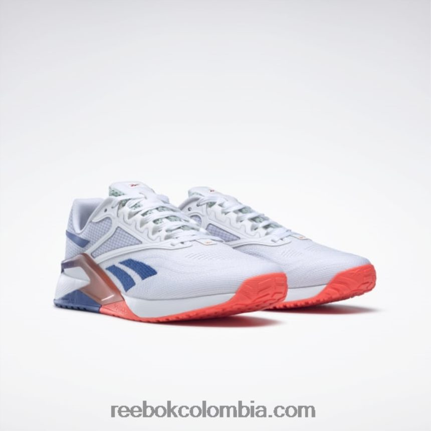 hombres ftwr blanco/vector azul/naranja bengala zapatillas de entrenamiento nano x2 para hombre Reebok D260LP1046