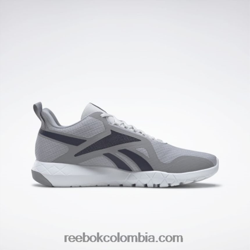 hombres gris frío/azul marino vectorial zapatillas de entrenamiento flexagon force 3 wide 4e hombre Reebok D260LP1071