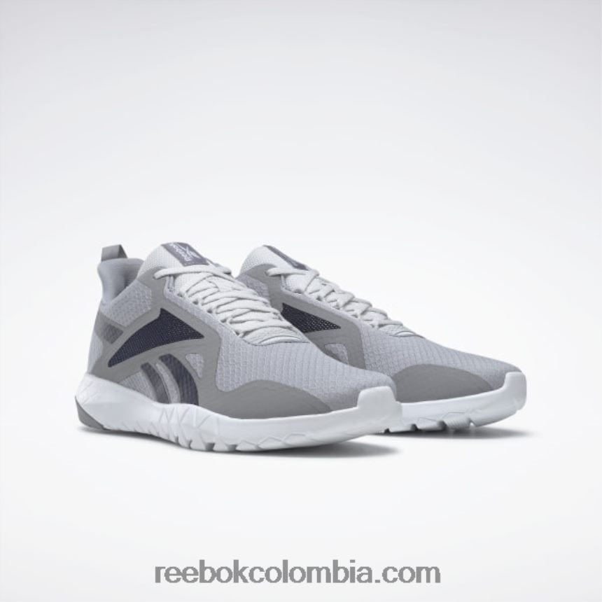 hombres gris frío/azul marino vectorial zapatillas de entrenamiento flexagon force 3 wide 4e hombre Reebok D260LP1071
