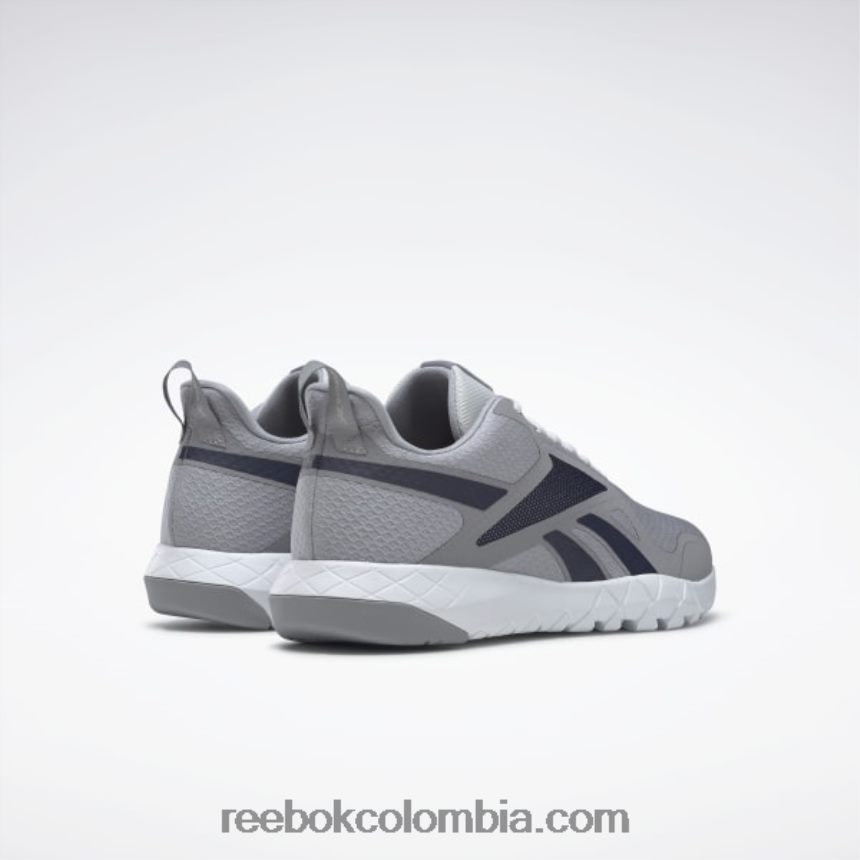 hombres gris frío/azul marino vectorial zapatillas de entrenamiento flexagon force 3 wide 4e hombre Reebok D260LP1071