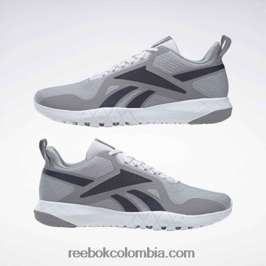 hombres gris frío/azul marino vectorial zapatillas de entrenamiento flexagon force 3 wide 4e hombre Reebok D260LP1071