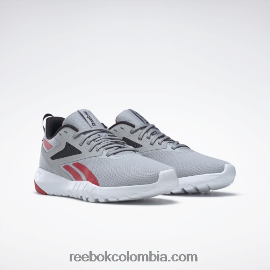 hombres gris puro 3/núcleo negro/vector rojo zapatillas de entrenamiento flexagon force 4 hombre Reebok D260LP1335